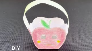 DIY Apple Shaped Basket Tutorial [upl. by Atikal]