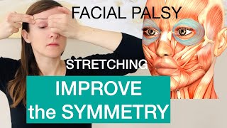 Facial Palsy  How to STRETCH FACIAL MUSCLES  tight muscles in SYNKINETIC STAGE [upl. by Nuahsor855]