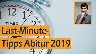 Abitur 2019 in Hessen NRW Niedersachsen BW RLP etc LastMinute Tipps  Leo Eckl [upl. by Okiam74]