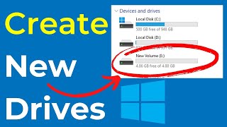 How to Create Partition in Windows 10 amp Windows 11  Create New Drive 2024 in any Window [upl. by Quirita]