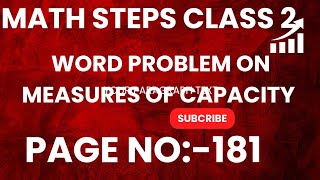 MATHSTEPSCLASS2Class2Mathword problem on measures of capacity pageno 181additionandsubtraction [upl. by Nnayllehs708]