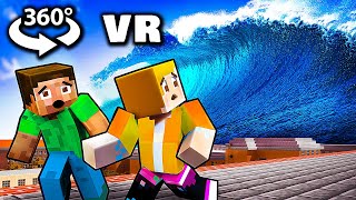 TSUNAMI 360° VR  Minecraft Animation [upl. by Killoran]