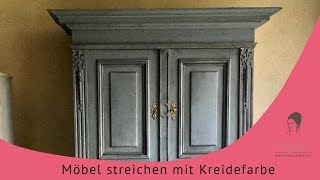 Möbel streichen mit Kreidefarbe  MissPompadour Anleitung [upl. by Baudoin]