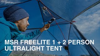 MSR FREELITE 1 PERSON AND 2 PERSON ULTRALIGHT TENT [upl. by Aerdnaeel]