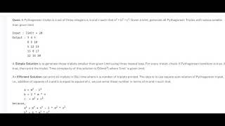 generate all Pythagorean Triples with values smaller than given limit in C [upl. by Llenyar]