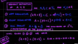 Exterior Algebra Part 1wmv [upl. by Ellyn598]