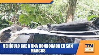 Vehículo cae a una hondonada en San Marcos [upl. by Tombaugh]