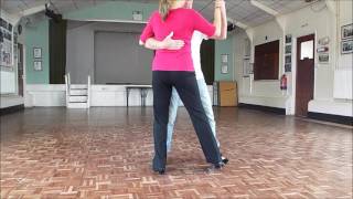 Argentine Tango lesson 34b  Enganche from Low Boleo [upl. by Anovahs990]