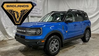 Velocity Blue 2022 Ford Bronco Sport BADLANDS Review  MacPhee Ford [upl. by Elleivap582]