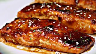 EASY Sweet amp Spicy Teriyaki Salmon [upl. by Drarig]