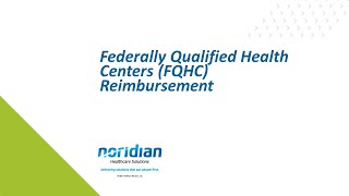 Federally Qualified Health Centers FQHC Reimbursement [upl. by Eenerb]