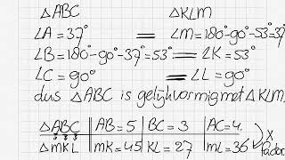 3H  wiskunde  H3  34 gelijkvormige driehoeken [upl. by Sergei]