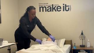 Michigan CNA Testing Skill  Catheter Care [upl. by Anirehtak]