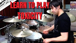 How to play Toxicity by System of a Down on Drums  Drum Lesson [upl. by Rohclem]