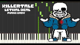 Lethal deal from Killertale  Easy mode Piano Tutorial Midi visualizer [upl. by Irtimid480]