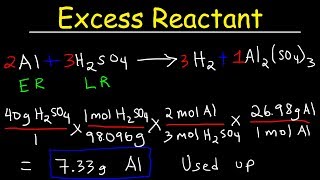 How To Find The Amount of Excess Reactant That Is Left Over  Chemistry [upl. by Petersen]