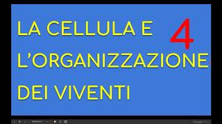 Scienze1 la cellula e lorganizzazione dei viventi parte 4 [upl. by Lrub299]