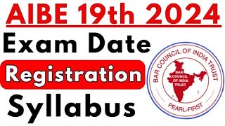 AIBE 19 Exam All Information। Dates  exam result syllabus eligibility aibe19 aibexix news [upl. by Noval]