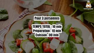 Recette  Salade concombre et poivron [upl. by Dranel788]