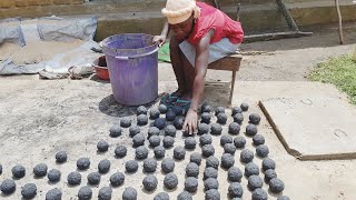 How To Make Charcoal Briquettes method 2African Village Life [upl. by Anha]