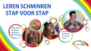 Les 4 glitters Leren Schminken Stap voor Stap door Schminkkoppies [upl. by Aserahs326]