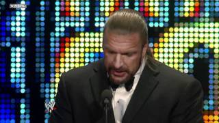 Triple H inducts his best friend Shawn Michaels into the [upl. by Hallee]