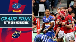 DHL Stormers v Munster  Extended Highlights  Grand Final  URC 202223 [upl. by Eniaral]