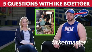 5 Questions With Ike Boettger  Buffalo Bills [upl. by Suiratnauq93]