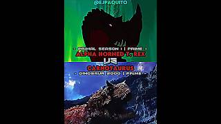 Disney carnotaurus vs alpha horned t rex short primal disneydinosaur [upl. by Elfstan436]