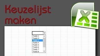 Cursus Excel Les 8 Keuzelijst maken dropdown menu [upl. by Gilmore607]