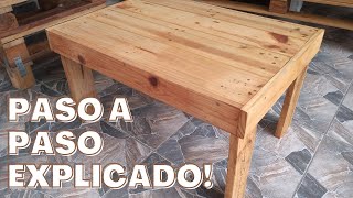 Como hacer una MESA DE CENTRO con PALETS [upl. by Gilbert658]