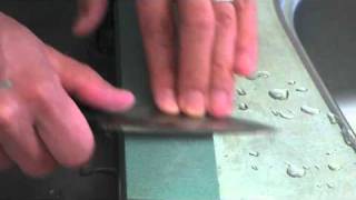 Buck knife waterstone sharpening [upl. by Anchie]