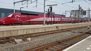 Thalys 4535  4532 arriving at Amsterdam Central Station on 25619 [upl. by Eemla]