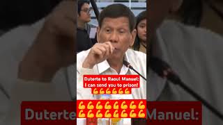 I can send you to prison Duterte to Raoul Manuel viralvideo pinoytrending news trending [upl. by O'Dell]