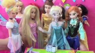 Elsa Birthday Party ft Princess Dolls Real Tiny Food Surprise Presents amp Birthday Cake [upl. by Eilsel]