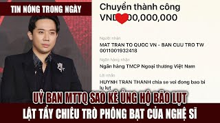 Hé Lộ Sao Kê Của Ủy Ban MTTQ Trấn Thành Ủng Hộ Bão Lụt Miền Bắc Bao Nhiêu [upl. by Eetse]