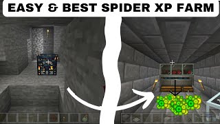 MINECRAFT XP FARM  EASY amp BEST SPIDER SPAWNER XP FARM [upl. by Duj58]