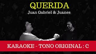 Querida  Juan Gabriel y Juanes  Karaoke instrumental [upl. by Suoirtemed]