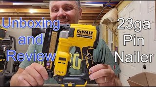 DeWalt 23ga pinnailer unboxing and review [upl. by Polash649]