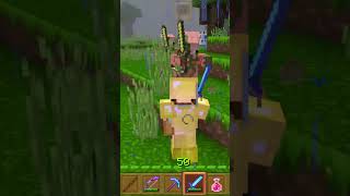 Pigman vs golden man minecrAfT gamE [upl. by Irrep]