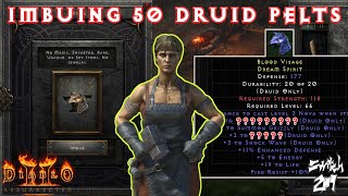 Save Your Imbue Quest For Druid Pelts Imbuing 50 Pelts for 5 Nados  Diablo 2 Resurrected [upl. by Noreht846]