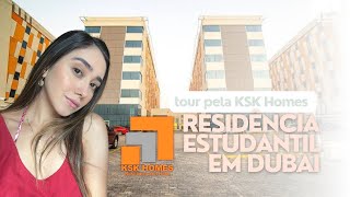 Tour pela residência estudantil KSK Homes em Dubai  Por que mudei [upl. by Gierk]