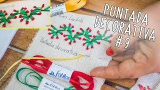 Puntada decorativa  9 Bordado a mano con Luzkita stitch decorative 9embroidery Hand made Easy [upl. by Eliza71]