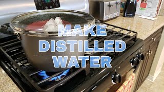 HOW TO Make DISTILLED WATER  At Home EASY  Please APPLAUD this video if it helps you [upl. by Luamaj]