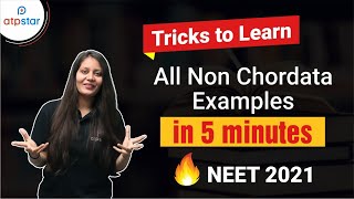 NEET 2021 Tricks to learn Non Chordata examples in 5 minutes Animal Kingdom Class11 Bio ATP STAR [upl. by Airdnassac]