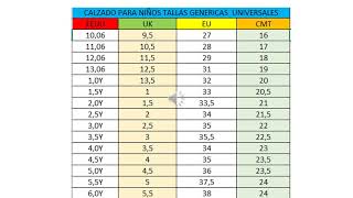 CALZADO PARA NIÑOS Tallas Genericas Universales [upl. by Wallack477]