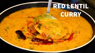 RED LENTIL CURRY  MASOOR DAL TADKA  MASOOR DAL RECIPE [upl. by Othilia]