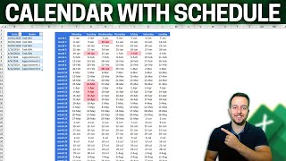 Interactive Excel Calendar 2024 with Automatic Appointment Schedule Highlights  How to [upl. by Whitten76]