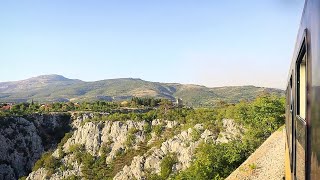 Balkan landscapes from yellow train  Croatia from train 🇭🇷 [upl. by Elliott]