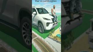 Indian bike driving 3d game new thar vs Lamborghini shortsviral indianbikedriving3d [upl. by Anyad]